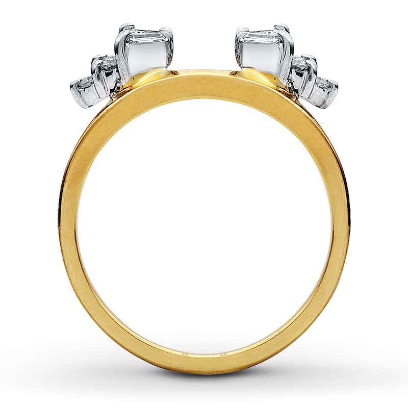 Previously Owned Enhancer Ring 1/2 ct tw Baguette & Round-cut Diamonds 14K Yellow Gold