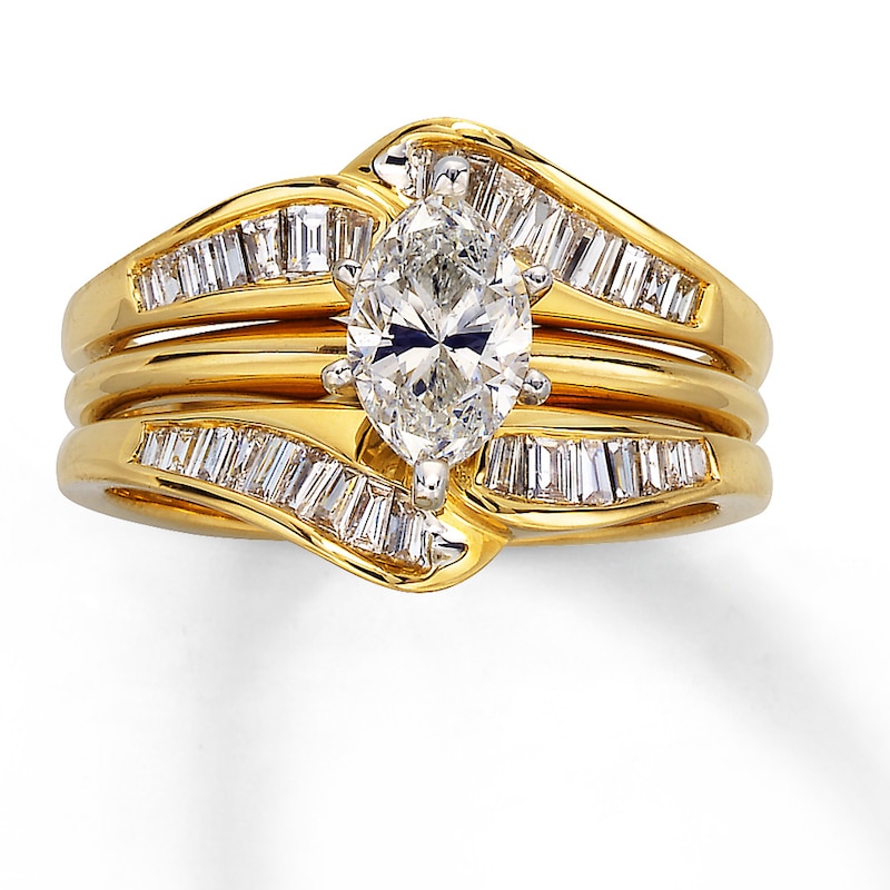 Main Image 3 of Previously Owned Enhancer 1/2 ct tw Baguette-cut 14K Yellow Gold