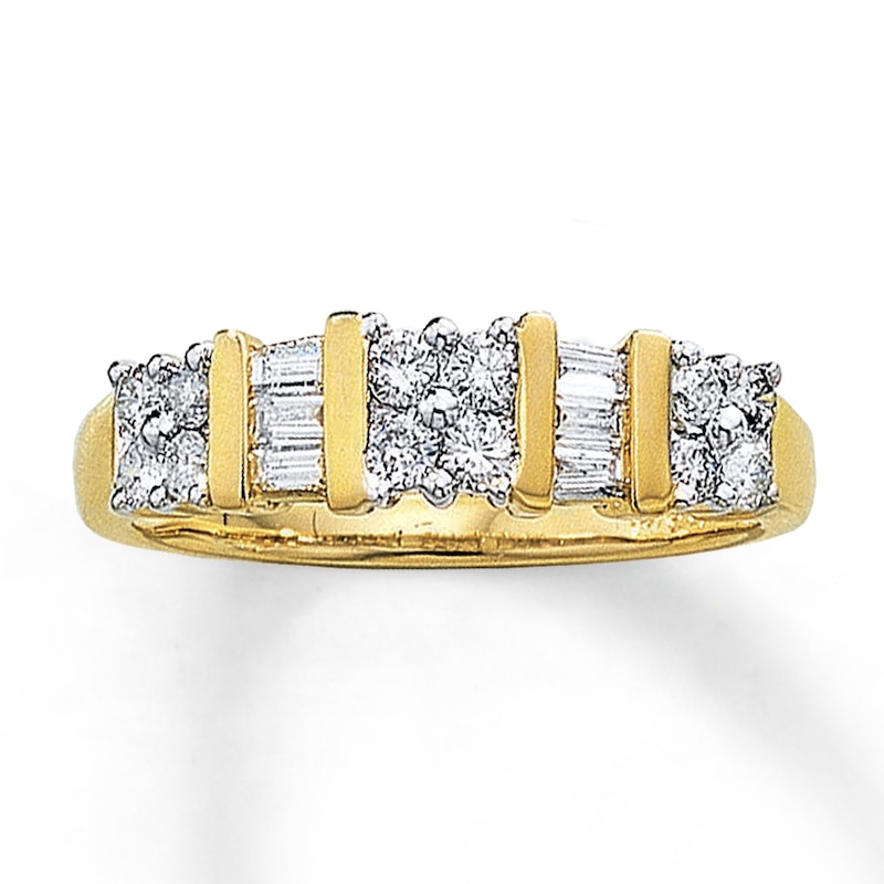 Main Image 1 of Previously Owned Anniversary Band 1/4 ct tw Baguette & Round-cut Diamonds 14K Yellow Gold
