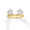 Thumbnail Image 1 of Previously Owned Enhancer Ring 1/4 ct tw Baguette & Round-cut Diamonds 14K Yellow Gold