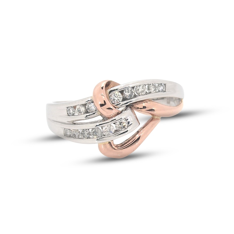 Main Image 1 of Previously Owned Diamond Ring 1/4 ct tw Round-cut 10K Two-Tone Gold