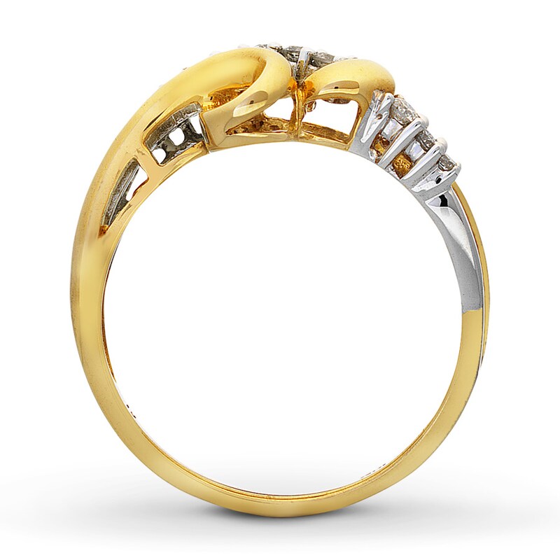 Previously Owned Ring 1/6 ct tw Diamonds 10K Two-Tone Gold