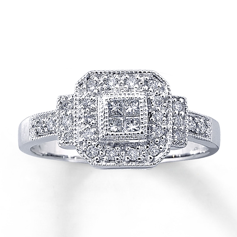 Previously Owned Ring 1/4 ct tw Diamonds 10K White Gold