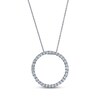 Thumbnail Image 1 of Previously Owned Diamond Circle Necklace 1 ct tw 14K White Gold 18&quot;