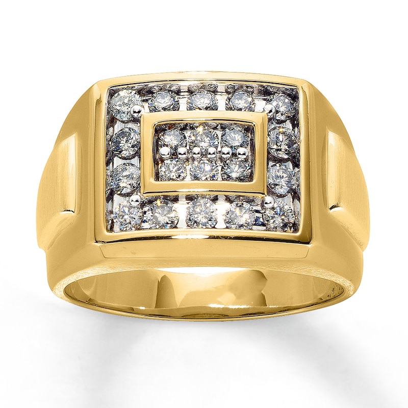 Main Image 1 of Previously Owned Men's Wedding Band 1 ct tw Round-cut Diamonds 14K Yellow Gold