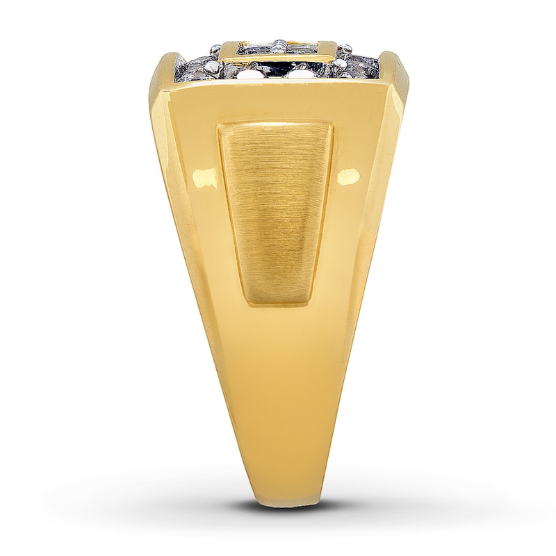 Main Image 3 of Previously Owned Men's Wedding Band 1 ct tw Round-cut Diamonds 14K Yellow Gold