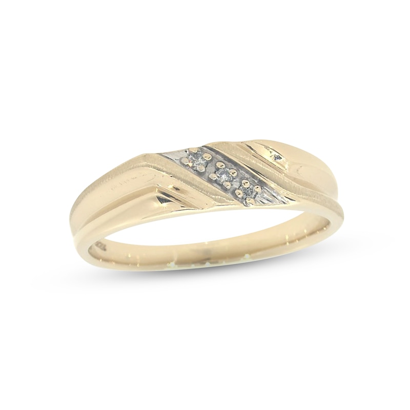 Previously Owned Men's Wedding Diamond Wedding Band 1/20 ct tw 10K Yellow Gold