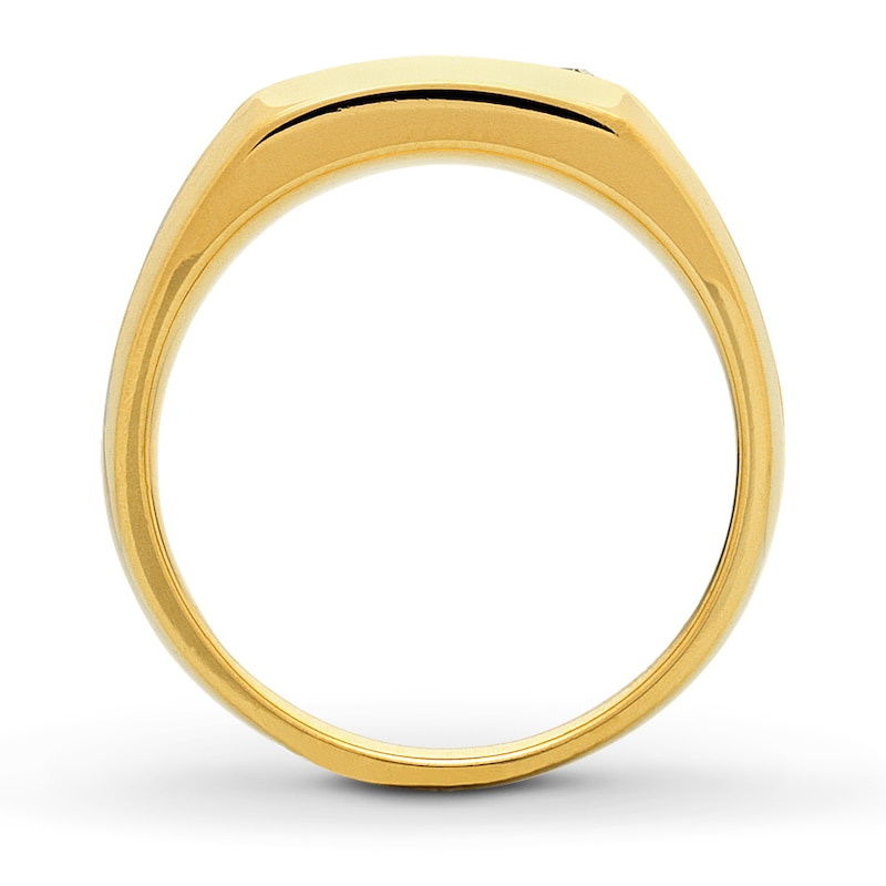 Main Image 2 of Previously Owned Men's Diamond Wedding Band 1/2 ct tw Round-cut 14K Yellow Gold