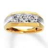 Thumbnail Image 0 of Previously Owned Men's Wedding Band 1 ct tw Round-cut Diamonds 14K Yellow Gold