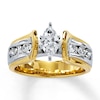 Thumbnail Image 0 of Previously Owned Diamond Engagement Ring 1 ct tw Marquise-cut 14K Two-Tone Gold