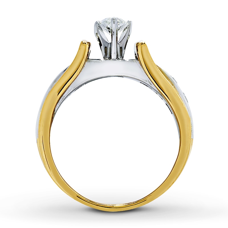 Previously Owned Diamond Engagement Ring 1 ct tw Marquise-cut 14K Two-Tone Gold
