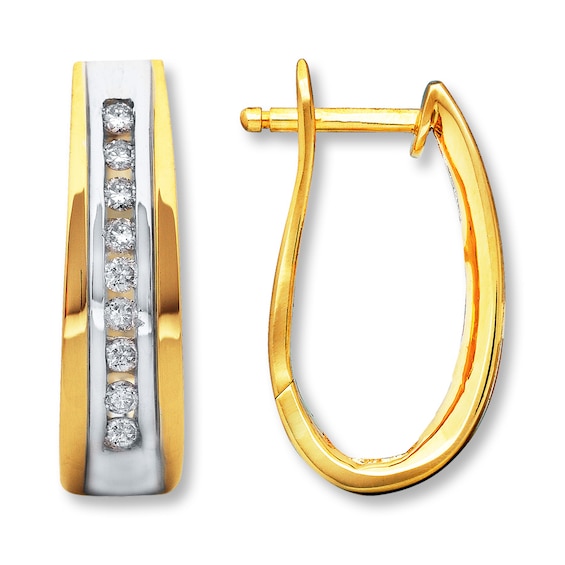 Previously Owned Earrings 1/4 ct tw Diamonds 14K Yellow Gold