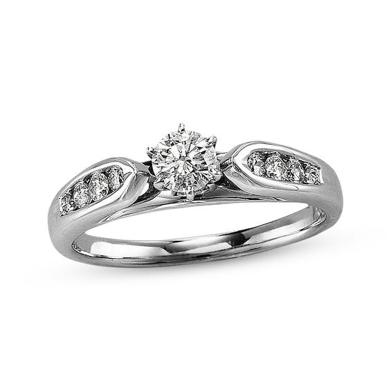 Previously Owned Diamond Engagement Ring 1/2 ct tw 14K White Gold