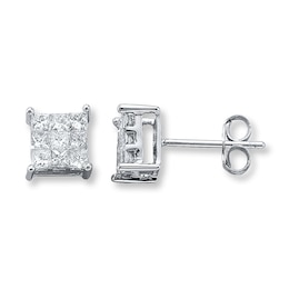 Previously Owned Earrings 1/3 ct tw Diamonds 14K White Gold