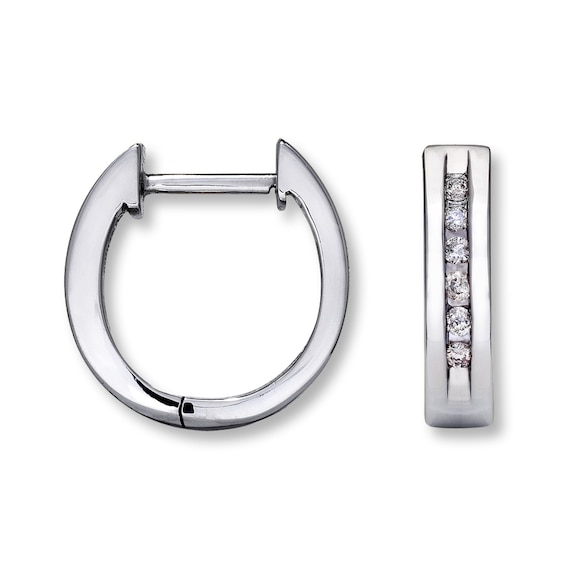 Previously Owned Earrings 1/8 ct tw Diamonds 10K White Gold