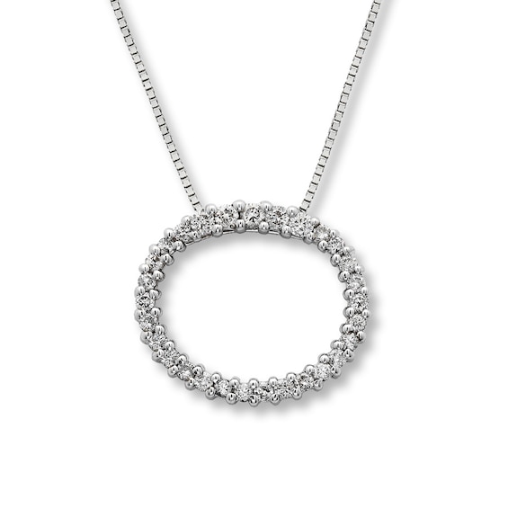 Previously Owned Necklace 1/2 ct tw Diamonds 14K White Gold