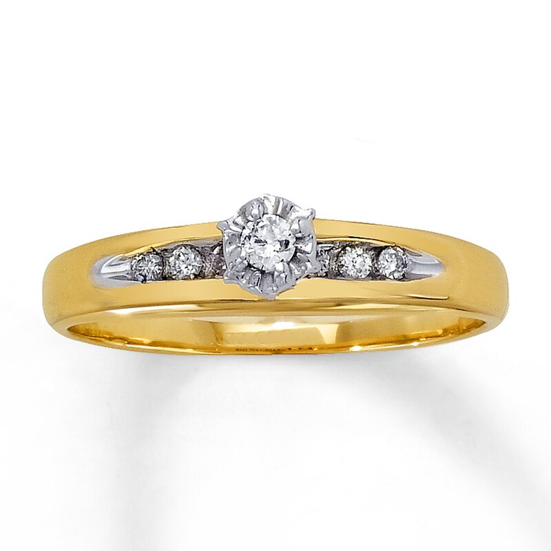 Main Image 1 of Previously Owned Ring 1/10 ct tw Diamonds 10K Yellow Gold