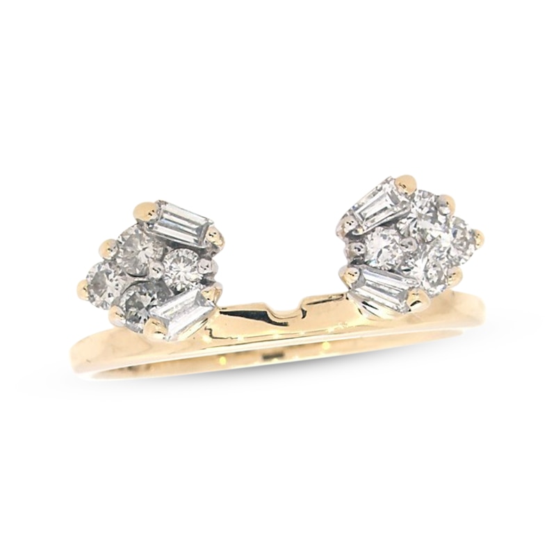 Main Image 1 of Previously Owned Round & Baguette-Cut Enhancer Band 1/2 ct tw Diamonds 14K Yellow Gold