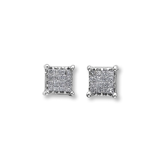 Previously Owned Diamond Earrings 1/3 ct tw 14K White Gold