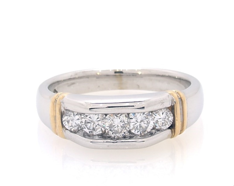 Main Image 1 of Previously Owned Men's Diamond Wedding Band 3/4 ct tw 14K Two-Tone Gold Size 10
