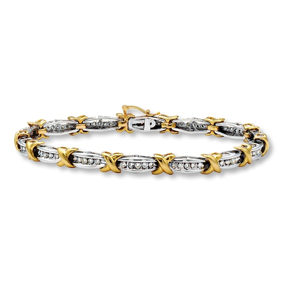 Previously Owned Bracelet 1 ct tw Diamonds 10K Two-Tone Gold