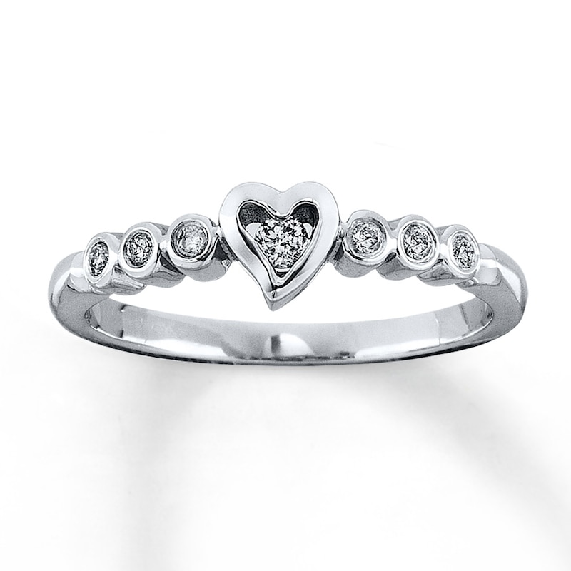 Main Image 1 of Previously Owned Ring 1/8 ct tw Diamonds 10K White Gold