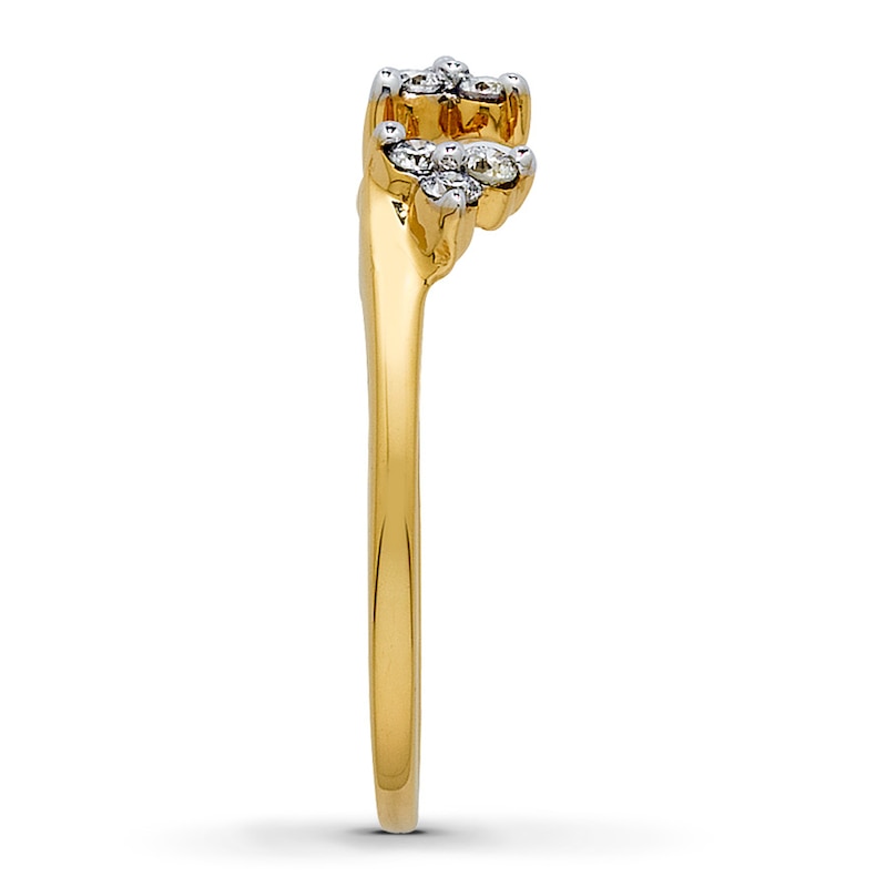 Main Image 3 of Previously Owned Diamond Enhancer Ring 1/8 ct tw Round-cut 14K Yellow Gold