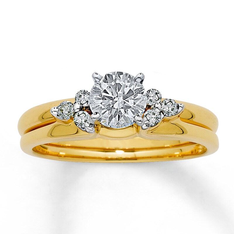 Main Image 4 of Previously Owned Diamond Enhancer Ring 1/8 ct tw Round-cut 14K Yellow Gold