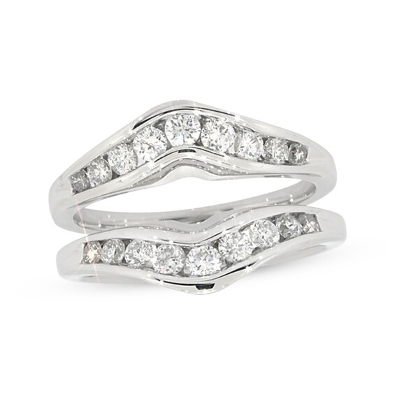Previously Owned Diamond Enhancer Ring 3/4 ct tw Round-cut 14K White Gold Size 7