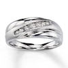 Previously Owned Men's Round-Cut Diamond Band 1/4 ct tw 14K White Gold