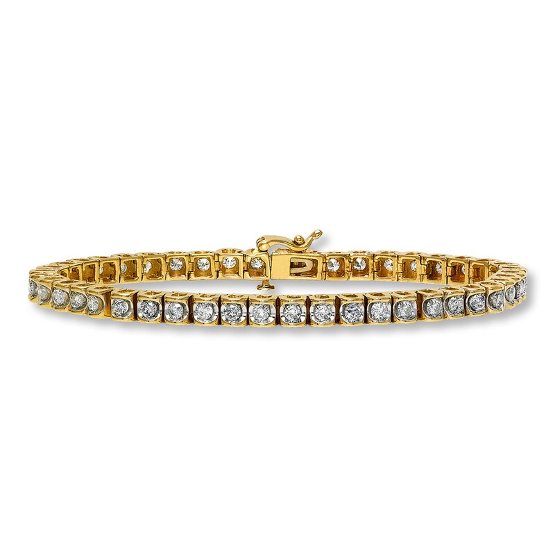 Main Image 1 of Previously Owned Bracelet 3 ct tw Diamonds 14K Yellow Gold