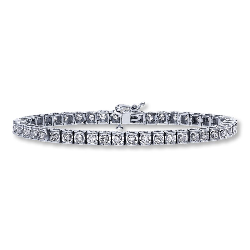 Main Image 1 of Previously Owned Diamond Bracelet 3 ct tw 14K White Gold