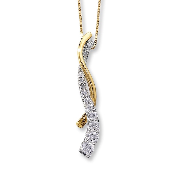 Previously Owned Necklace 1/2 ct tw Diamonds 14K Two-Tone Gold