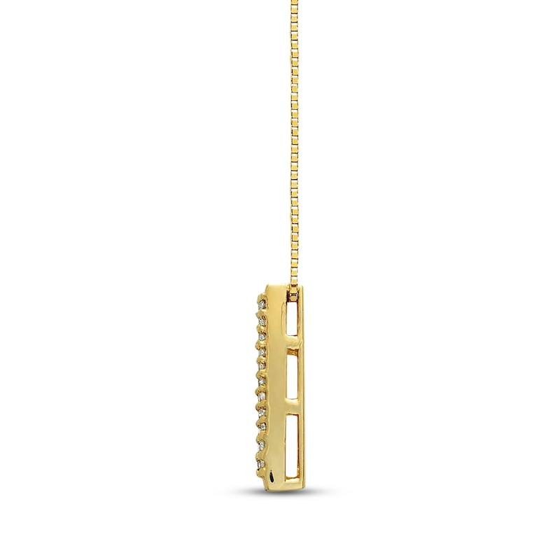 Main Image 2 of Previously Owned Diamond Journey Necklace 1/4 cttw 14K Yellow Gold 18&quot;