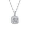 Previously Owned Necklace 1/4 ct tw Diamonds 10K White Gold