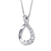 Thumbnail Image 1 of Previously Owned Necklace 1/2 ct tw Diamonds 14K White Gold 18"