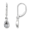 Thumbnail Image 0 of Previously Owned Diamond Teardrop Earrings 1/8 ct tw Round-cut 14K White Gold