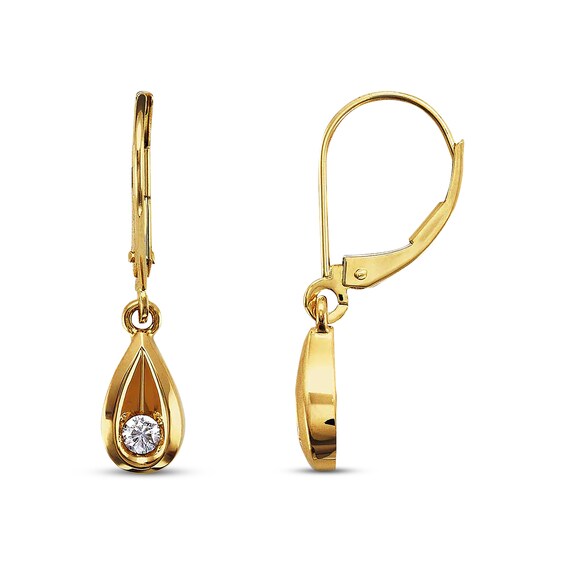 Previously Owned Earrings 1/8 ct tw Diamonds 14K Yellow Gold