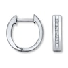 Thumbnail Image 1 of Previously Owned Earrings 1/8 ct tw Diamonds 10K White Gold