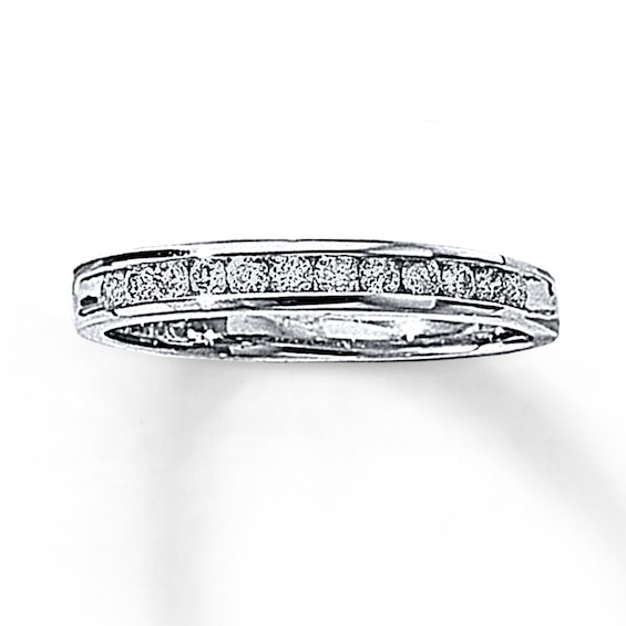 Previously Owned Diamond Anniversary Band 1/4 ct tw Round-cut 10K White Gold