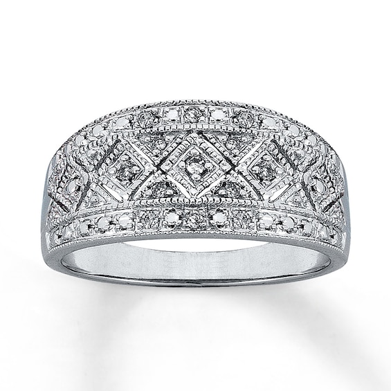 Previously Owned Ring 1/10 ct tw Diamonds 10K White Gold