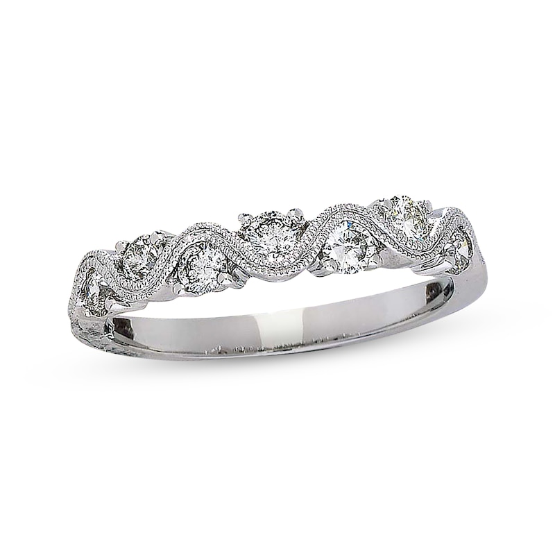 Previously Owned Anniversary Ring 1/2 ct tw Round-cut Diamonds 14K White Gold