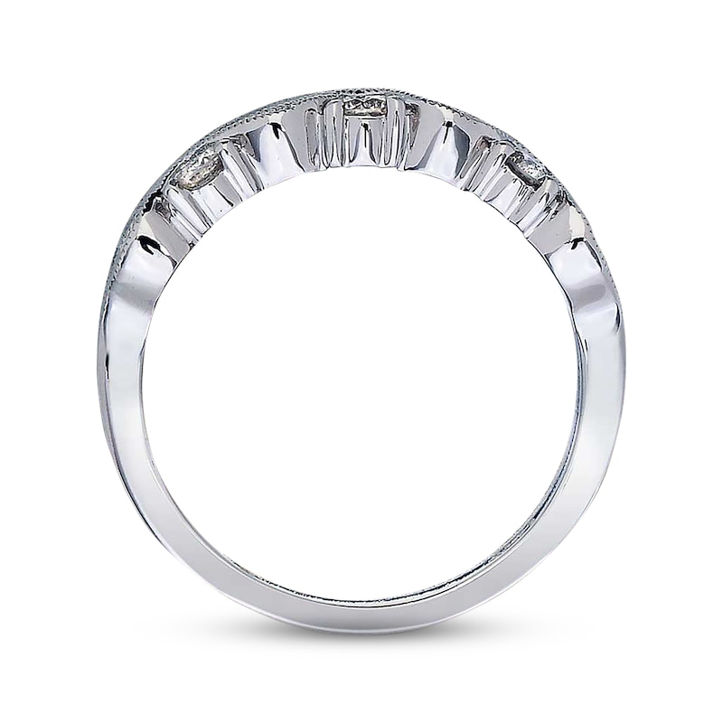 Previously Owned Anniversary Ring 1/2 ct tw Round-cut Diamonds 14K White Gold