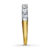 Thumbnail Image 3 of Previously Owned Anniversary Ring 3/4 ct tw Round-cut Diamonds 14K Two-Tone Gold