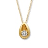 Thumbnail Image 0 of Previously Owned Necklace 1/4 ct Diamond 14K Yellow Gold