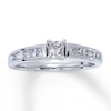 Thumbnail Image 0 of Previously Owned Engagement Ring 5/8 ct tw Princess-cut Diamonds 14K White Gold