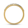 Thumbnail Image 2 of Previously Owned Men's Diamond Wedding Band 1/2 ct tw Round-cut 14K Two-Tone Gold - Size 10.25