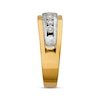 Thumbnail Image 3 of Previously Owned Men's Diamond Wedding Band 1/2 ct tw Round-cut 14K Two-Tone Gold - Size 10.25