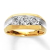 Previously Owned Men's Diamond Band 1-1/2 ct tw Round-Cut 14K Yellow Gold