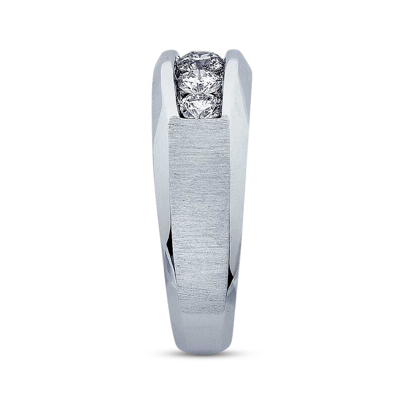 Previously Owned Men's Diamond Wedding Band 1 ct tw Round-cut 14K White Gold